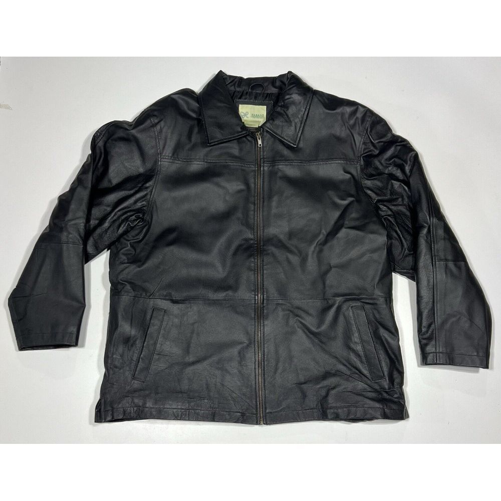 Haband Black‎ Genuine Leather Mens Jacket Size XL